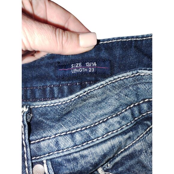Vigoss The Chelsea Capris Womens 13/14 Blue Denim Grandmacore Westerncore Casual - Picture 5 of 9